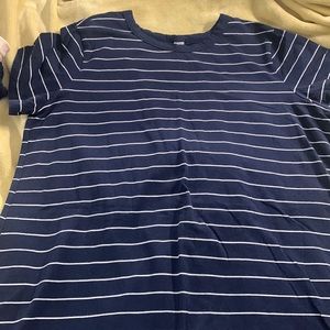 Size XXL navy blue and white striped Old Navy Tshirt dress